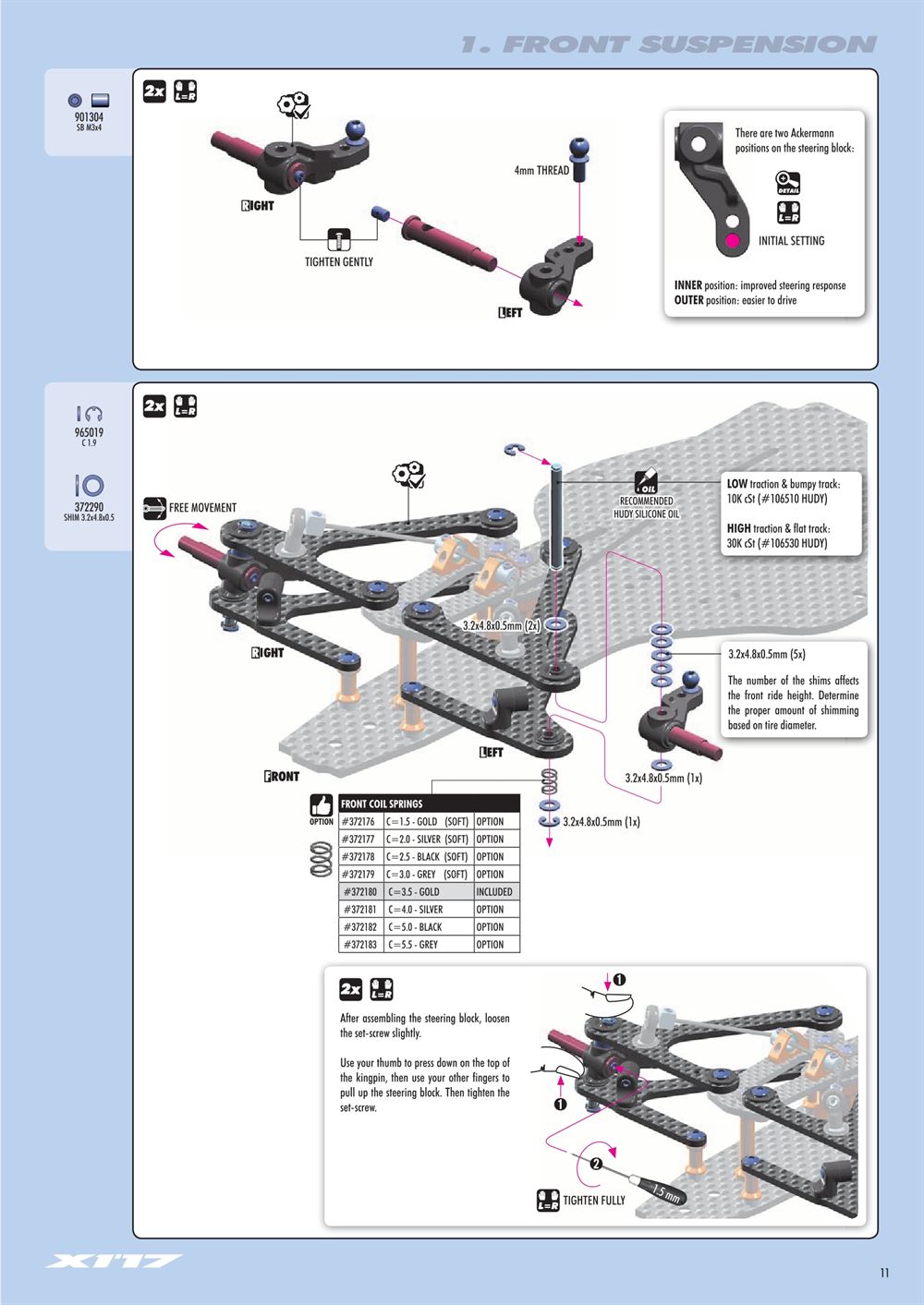 Xray - X1 2017 (X1'17) - Manual - Page 11