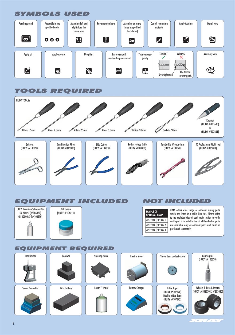 Xray - X1 2018 (X1'18) - Manual - Page 4