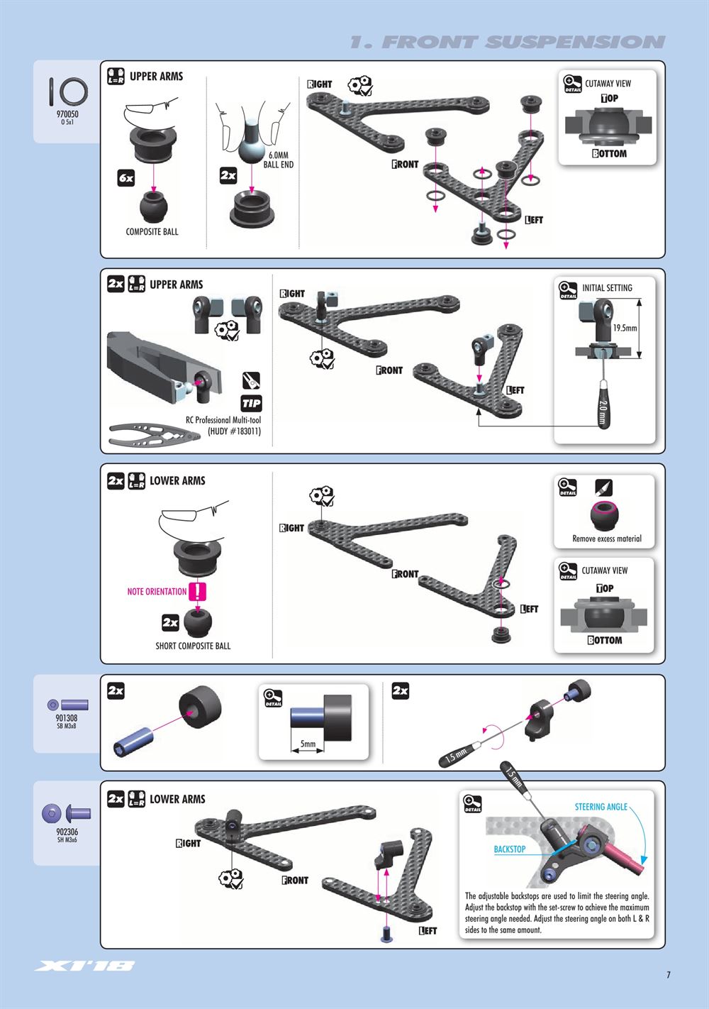 Xray - X1 2018 (X1'18) - Manual - Page 7