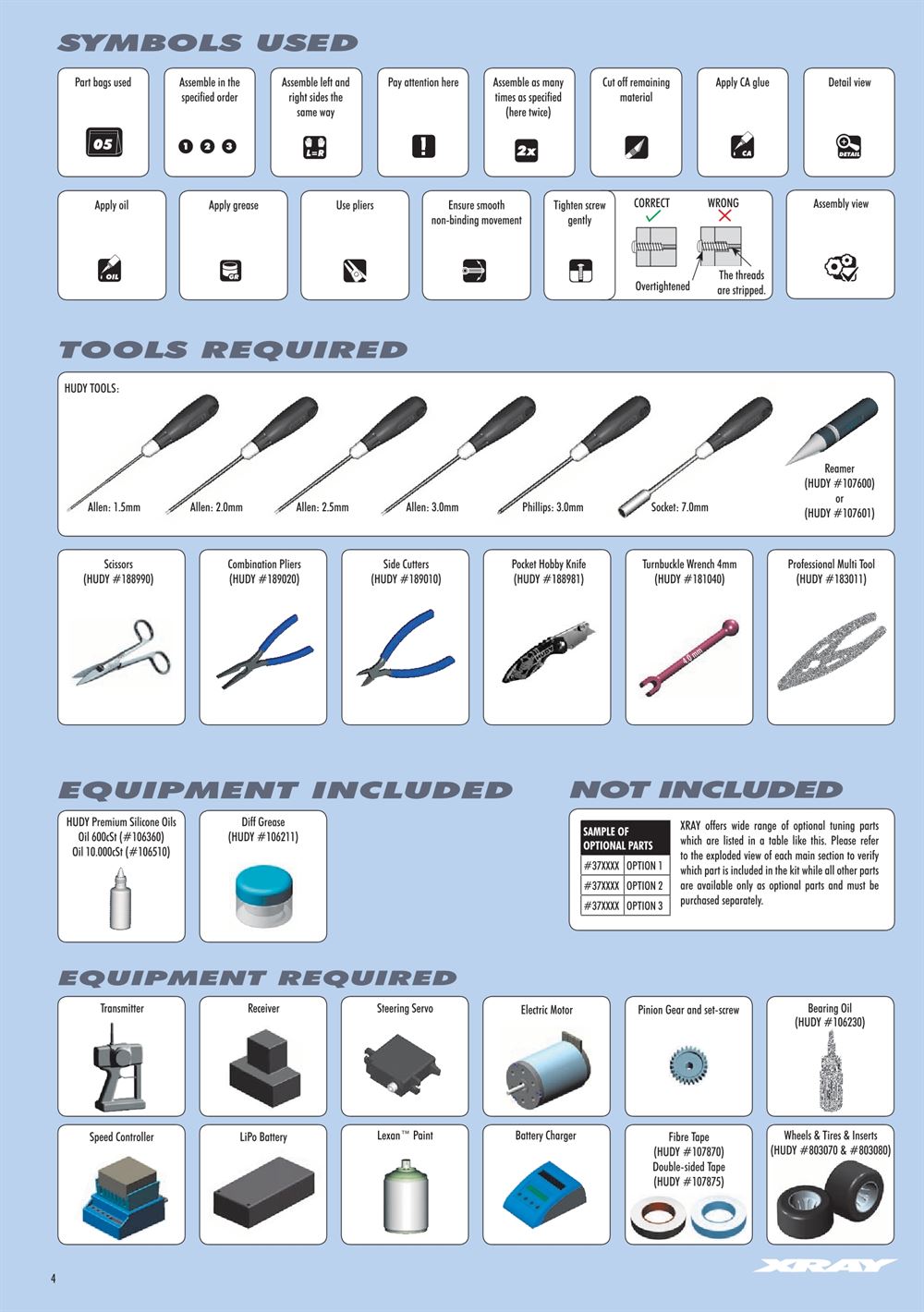Xray - X1 2020 (X1'20) - Manual - Page 4