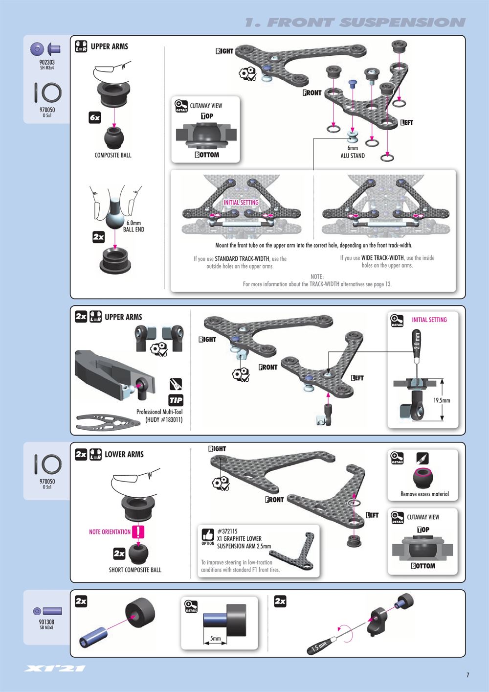 Xray - X1 2021 (X1'21) - Manual - Page 7