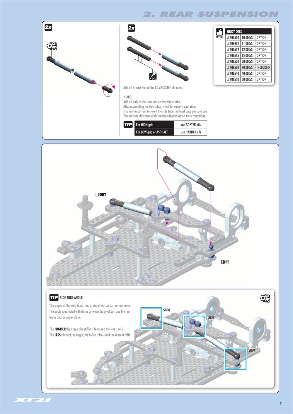 Xray - X1 2021 (X1'21) - Manual - Page 21