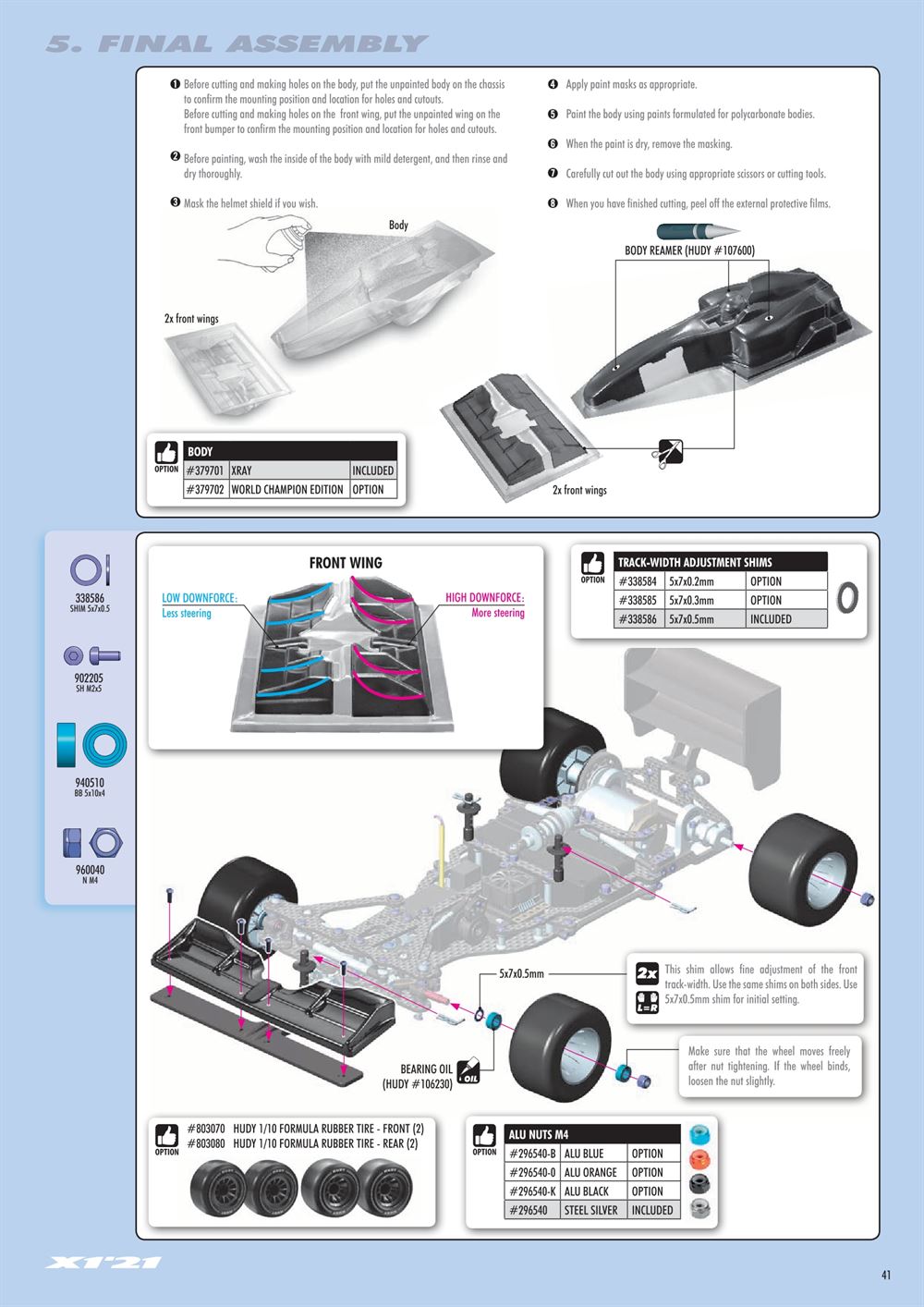 Xray - X1 2021 (X1'21) - Manual - Page 41