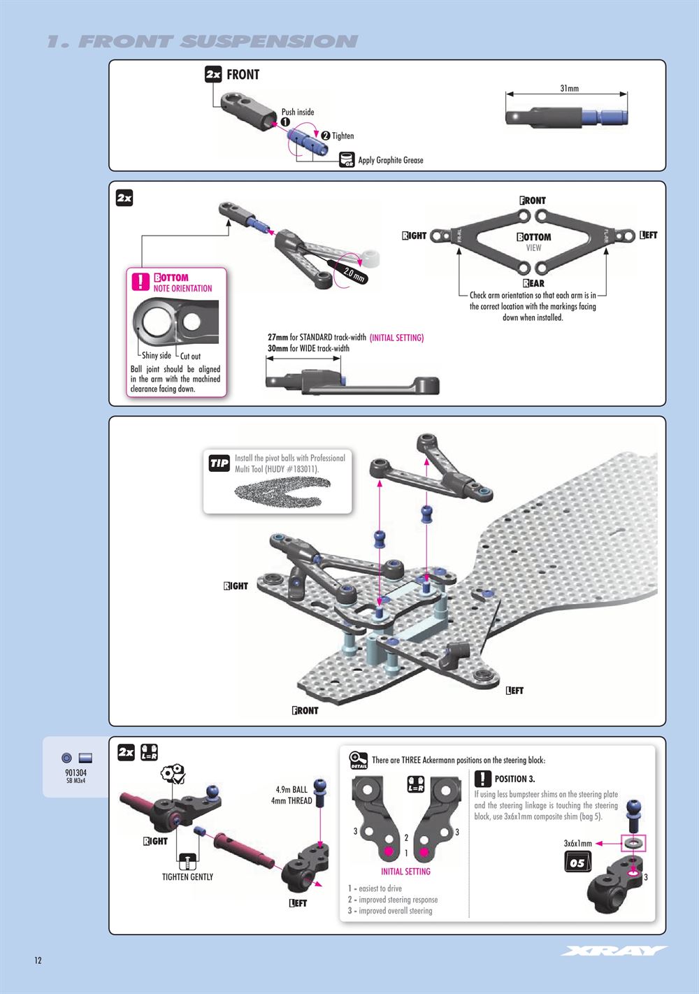 Xray - X1 2023 (X1'23) - Manual - Page 12