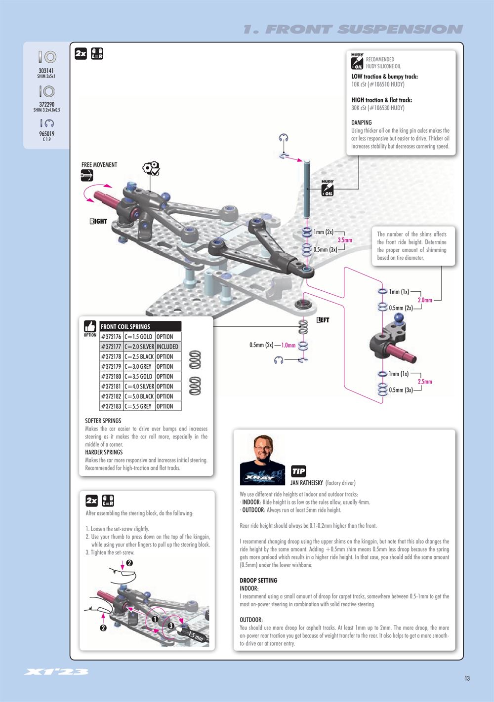 Xray - X1 2023 (X1'23) - Manual - Page 13