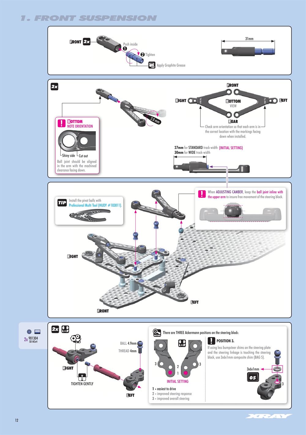 Xray - X1 2024 (X1'24) - Manual - Page 12