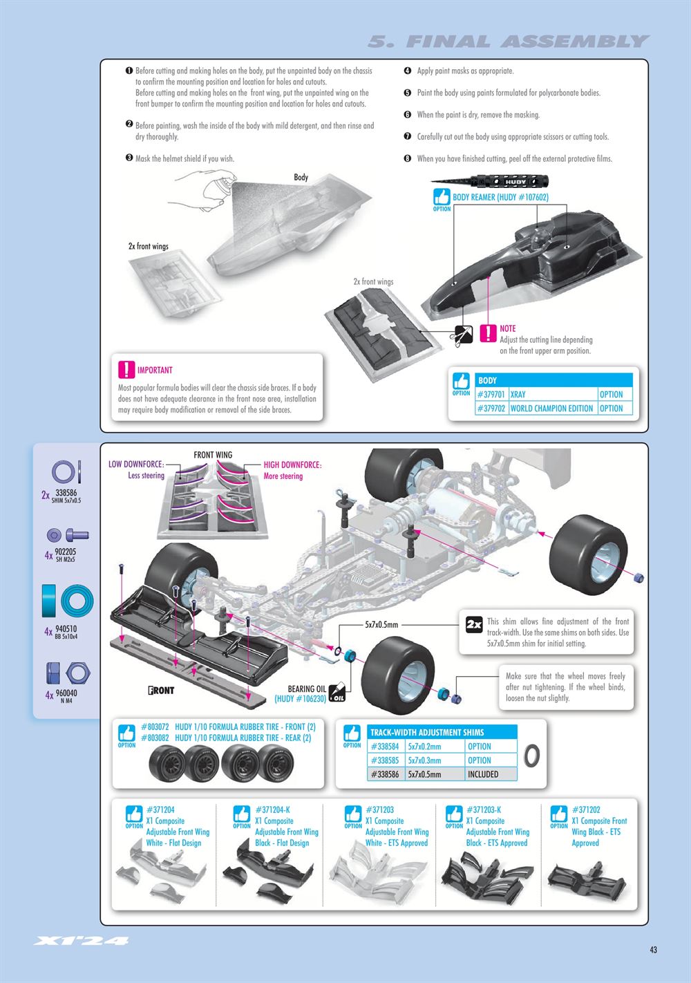 Xray - X1 2024 (X1'24) - Manual - Page 43