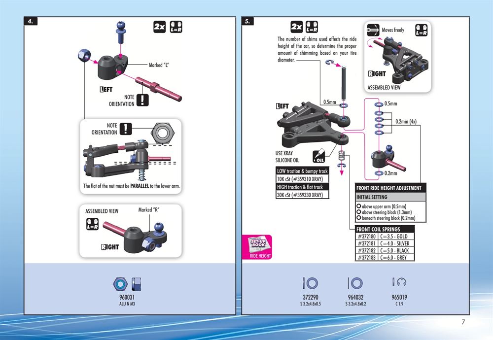 Xray - X10 2015 Specs (X10'15) - Manual - Page 7
