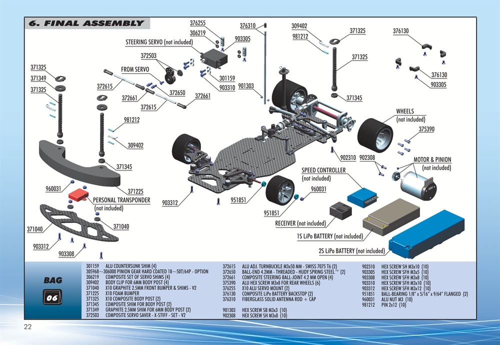 Xray - X10 2015 Specs (X10'15) - Manual - Page 22