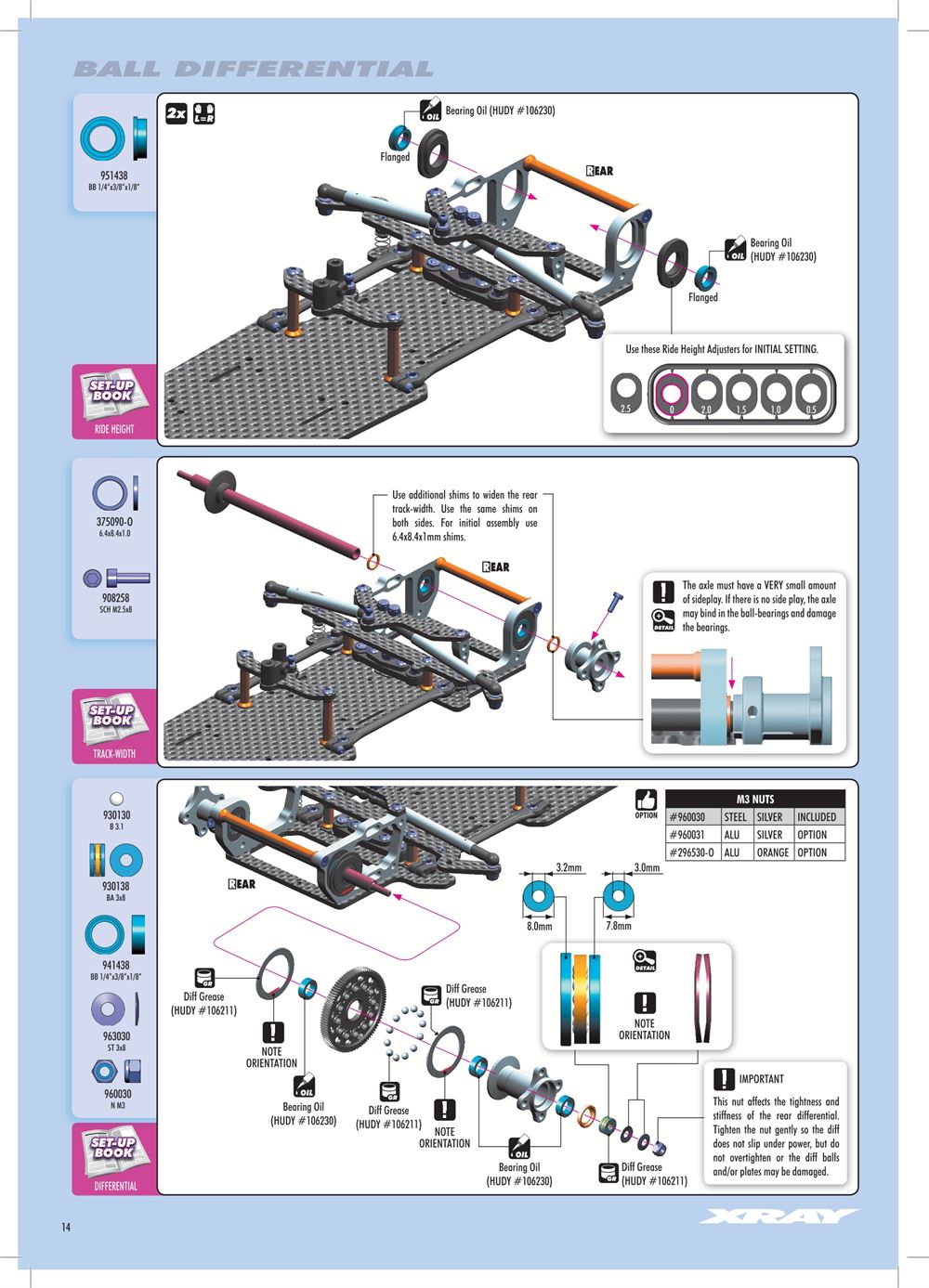 Xray - X10 2016 Specs (X10'16) - Manual - Page 14