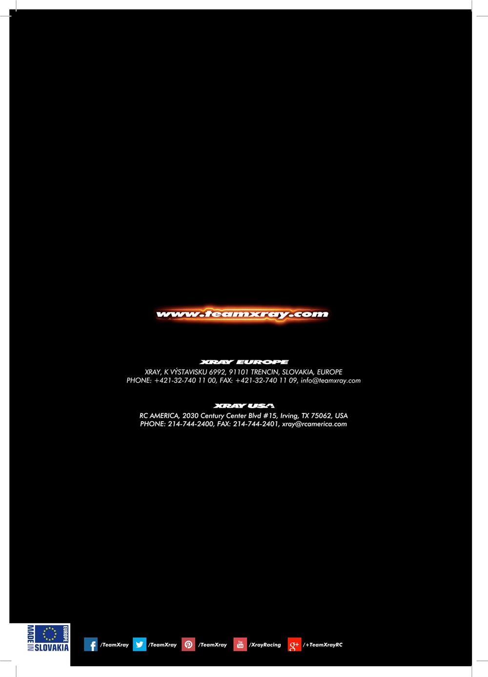 Xray - X10 2016 Specs (X10'16) - Manual - Page 24