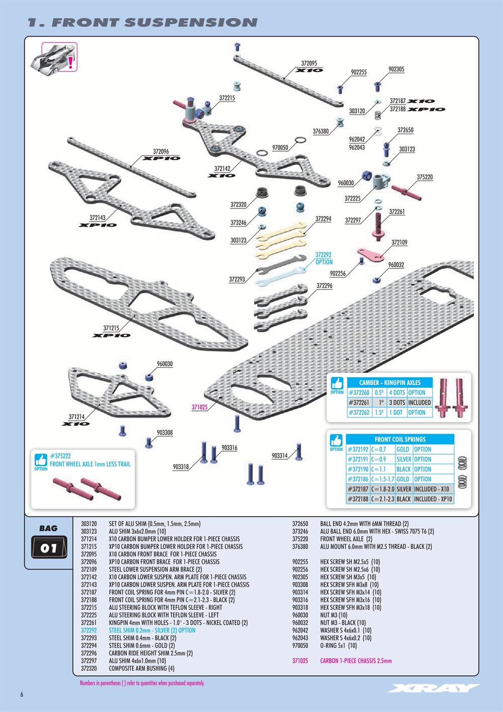Xray - X10 2026 Specs (X10'26) - Manual - Page 6