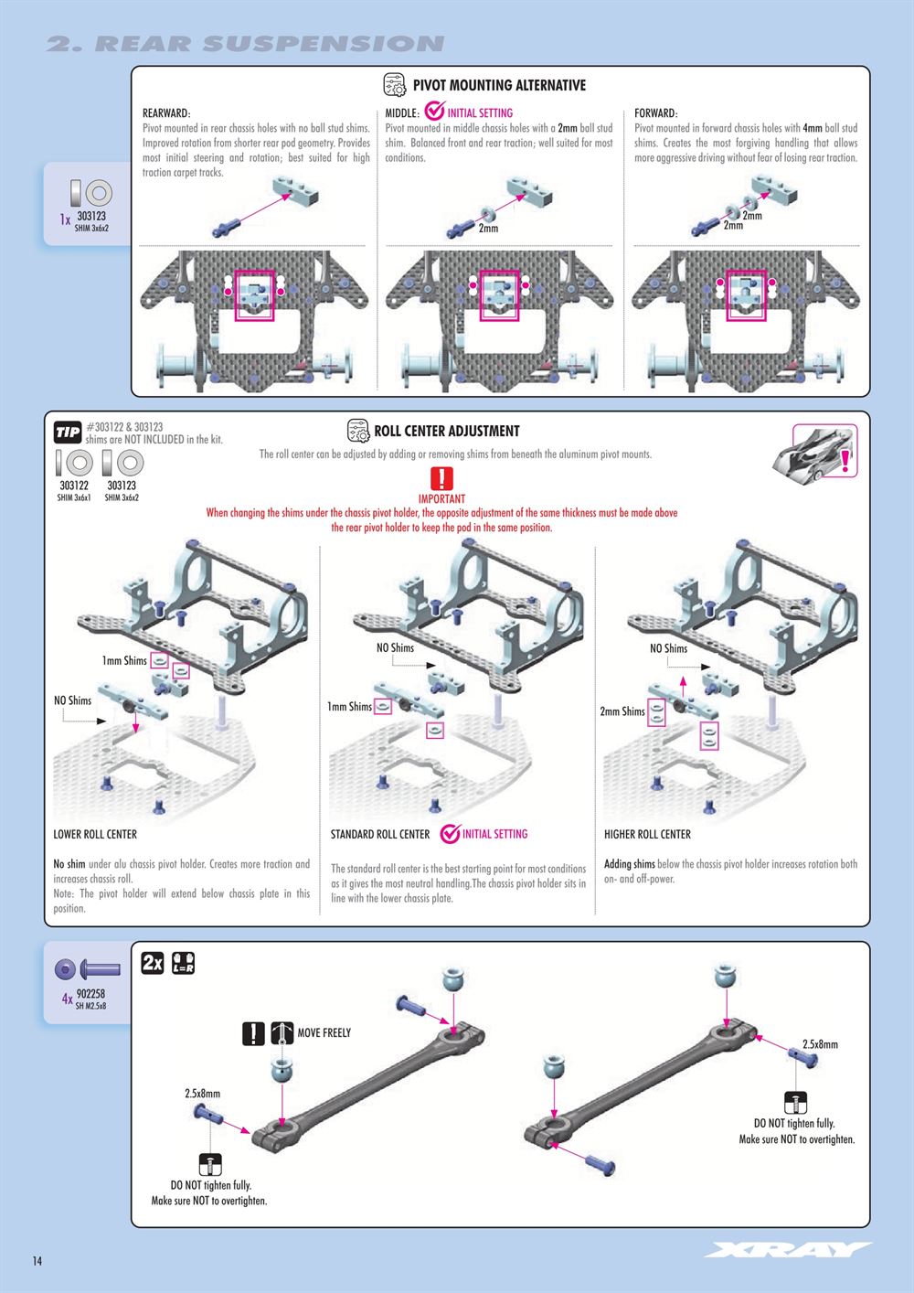 Xray - X10 2026 Specs (X10'26) - Manual - Page 14