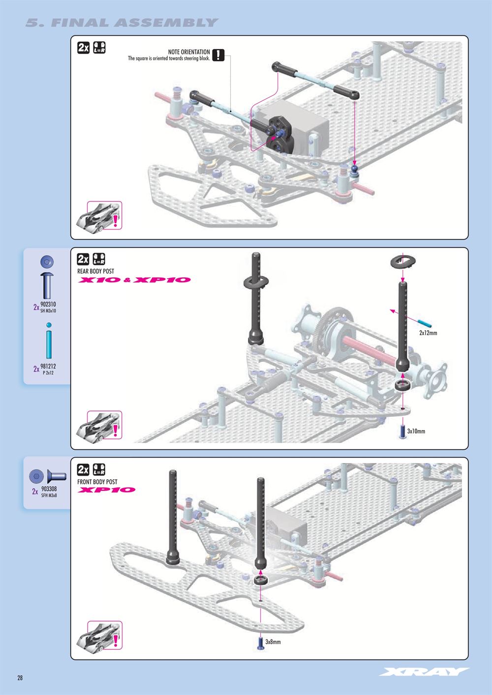 Xray - X10 2026 Specs (X10'26) - Manual - Page 28