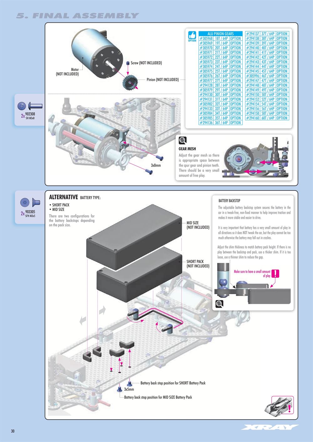 Xray - X10 2026 Specs (X10'26) - Manual - Page 30