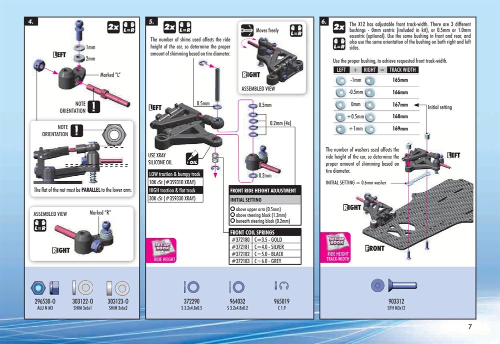 Xray - X12 2015 Specs (X12'15) - Manual - Page 7