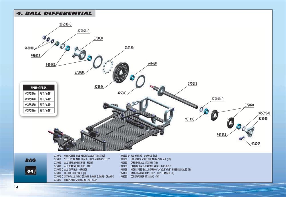 Xray - X12 2015 Specs (X12'15) - Manual - Page 14