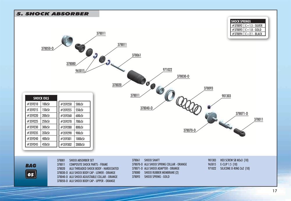 Xray - X12 2015 Specs (X12'15) - Manual - Page 17
