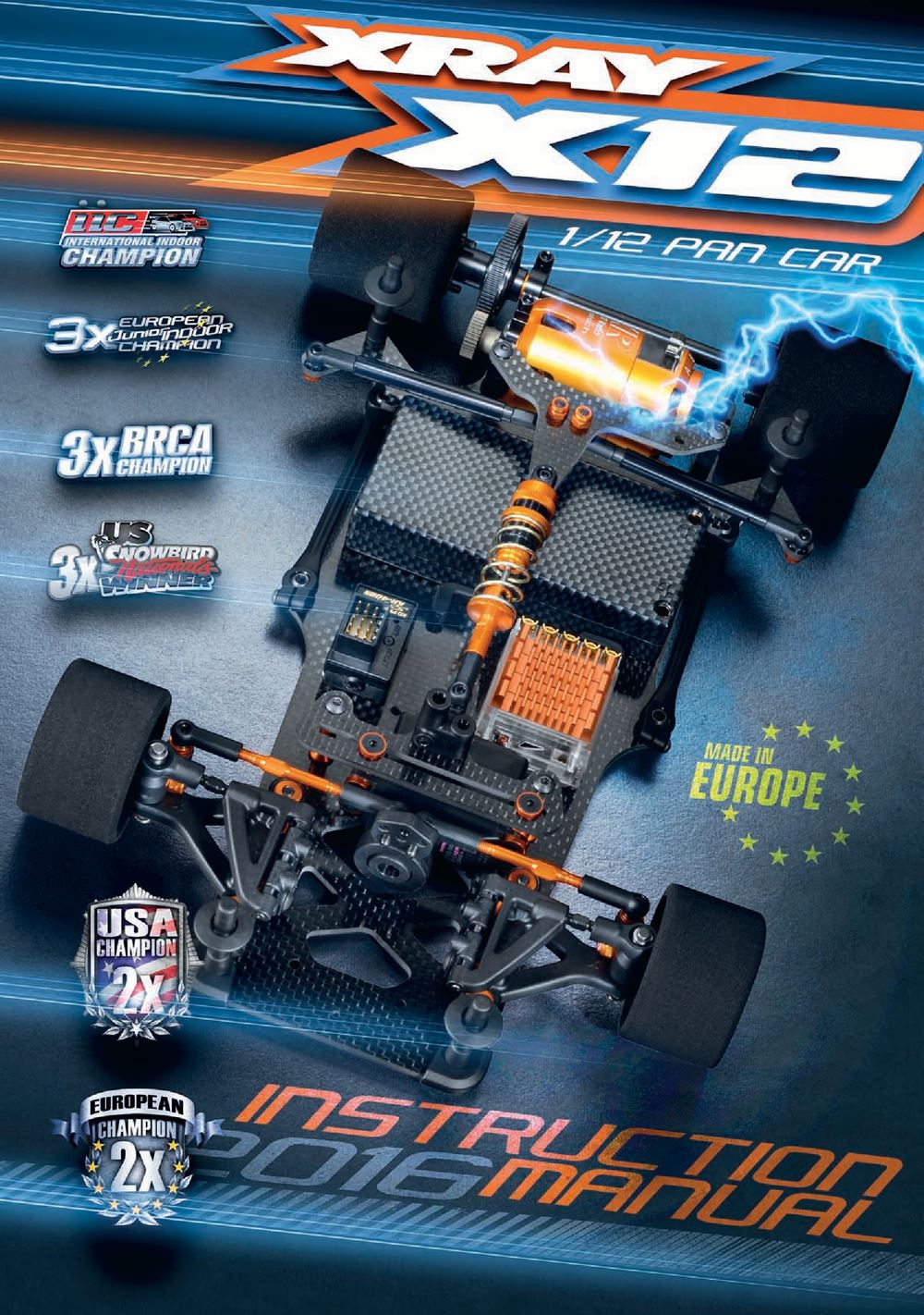 Xray - X12 2016 Specs (X12'16) - Manual - Page 1