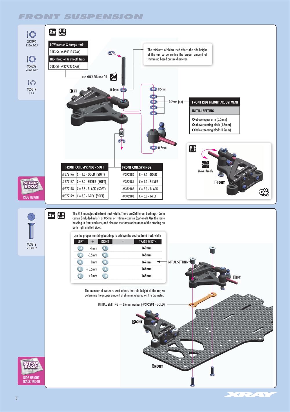 Xray - X12 2016 Specs (X12'16) - Manual - Page 8