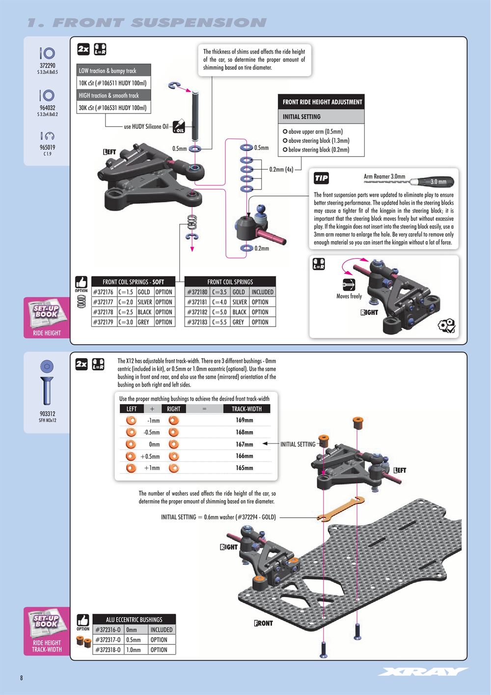 Xray - X12 2017 Specs (X12'17) - Manual - Page 8
