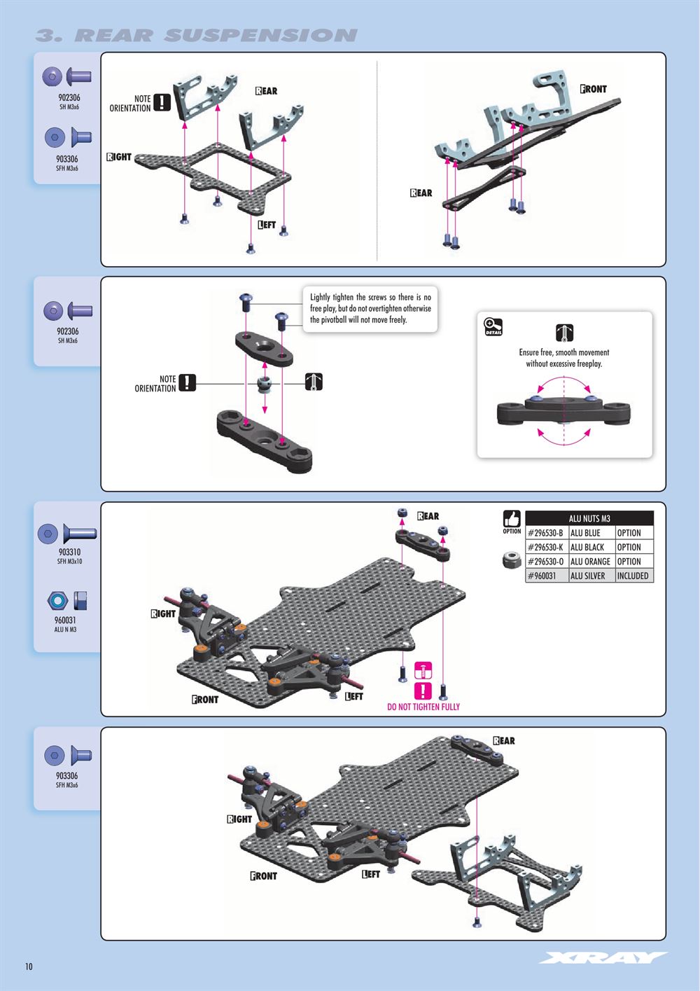 Xray - X12 2017 Specs (X12'17) - Manual - Page 10