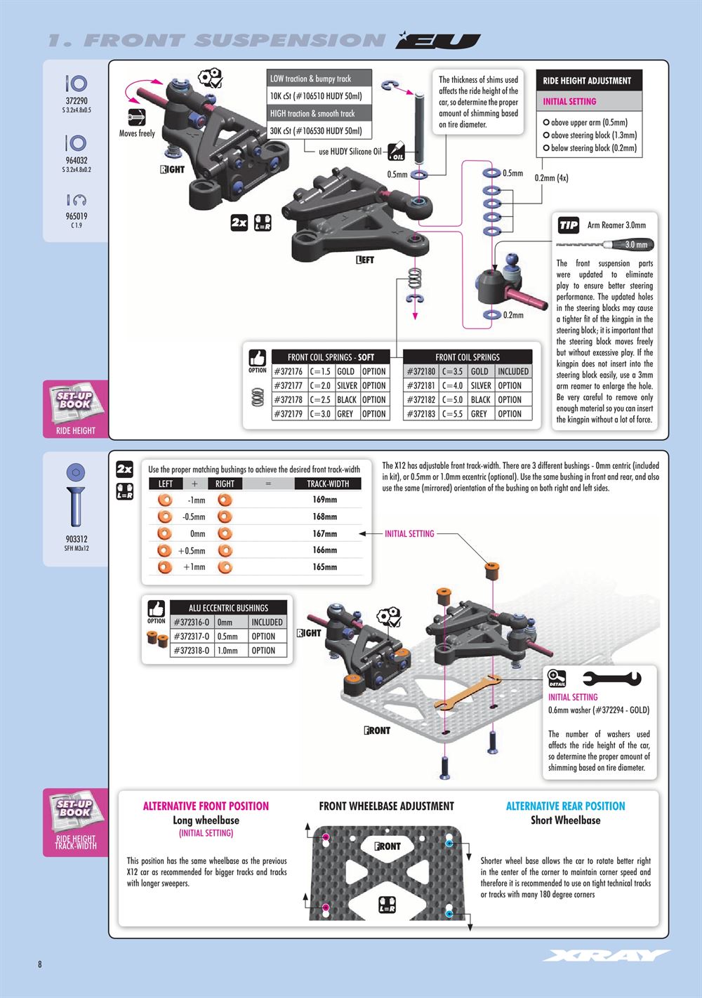 Xray - X12 2019 US Specs (X12'19 US) - Manual - Page 8