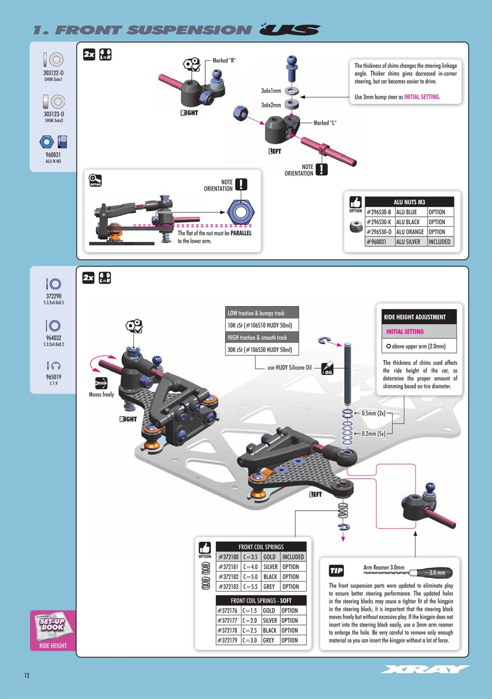 Xray - X12 2019 US Specs (X12'19 US) - Manual - Page 12