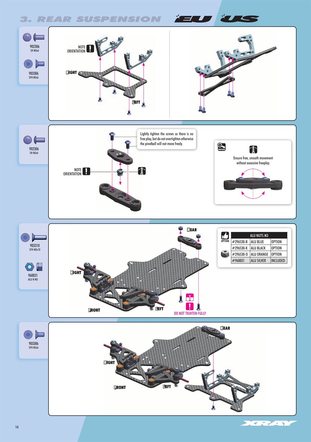 Xray - X12 2019 US Specs (X12'19 US) - Manual - Page 14