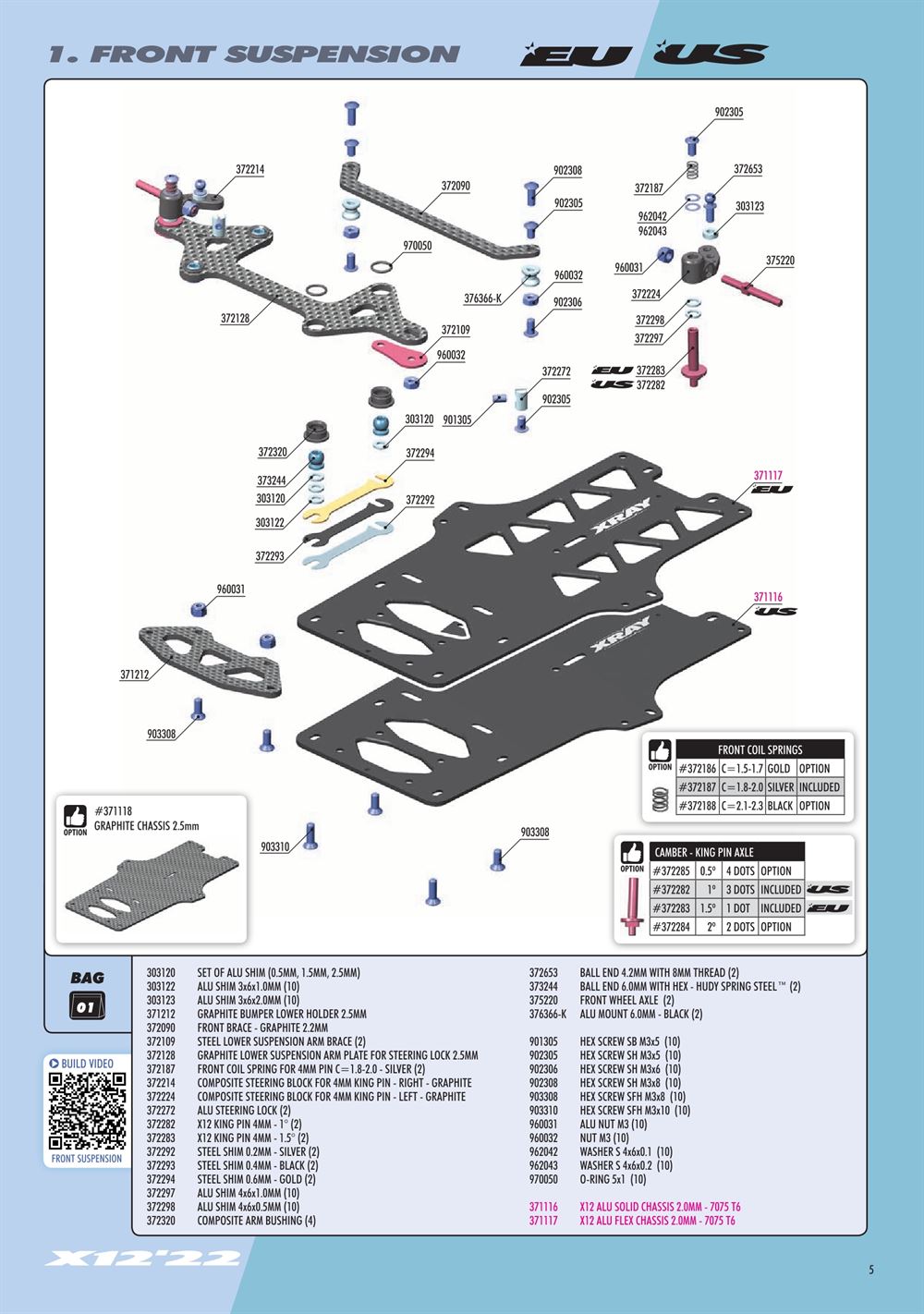 Xray - X12 2022 EU Specs (X12'22 EU) - Manual - Page 5