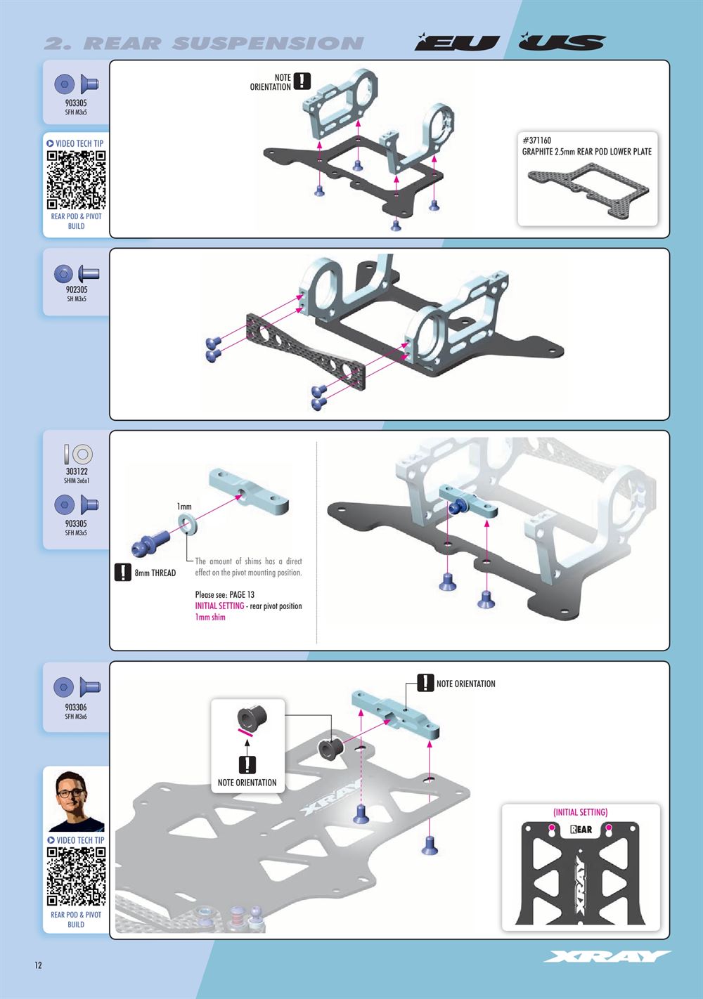 Xray - X12 2022 EU Specs (X12'22 EU) - Manual - Page 12