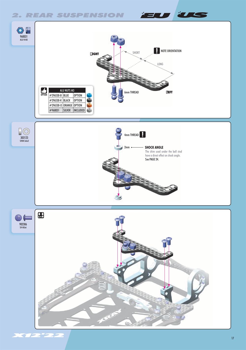Xray - X12 2022 EU Specs (X12'22 EU) - Manual - Page 17