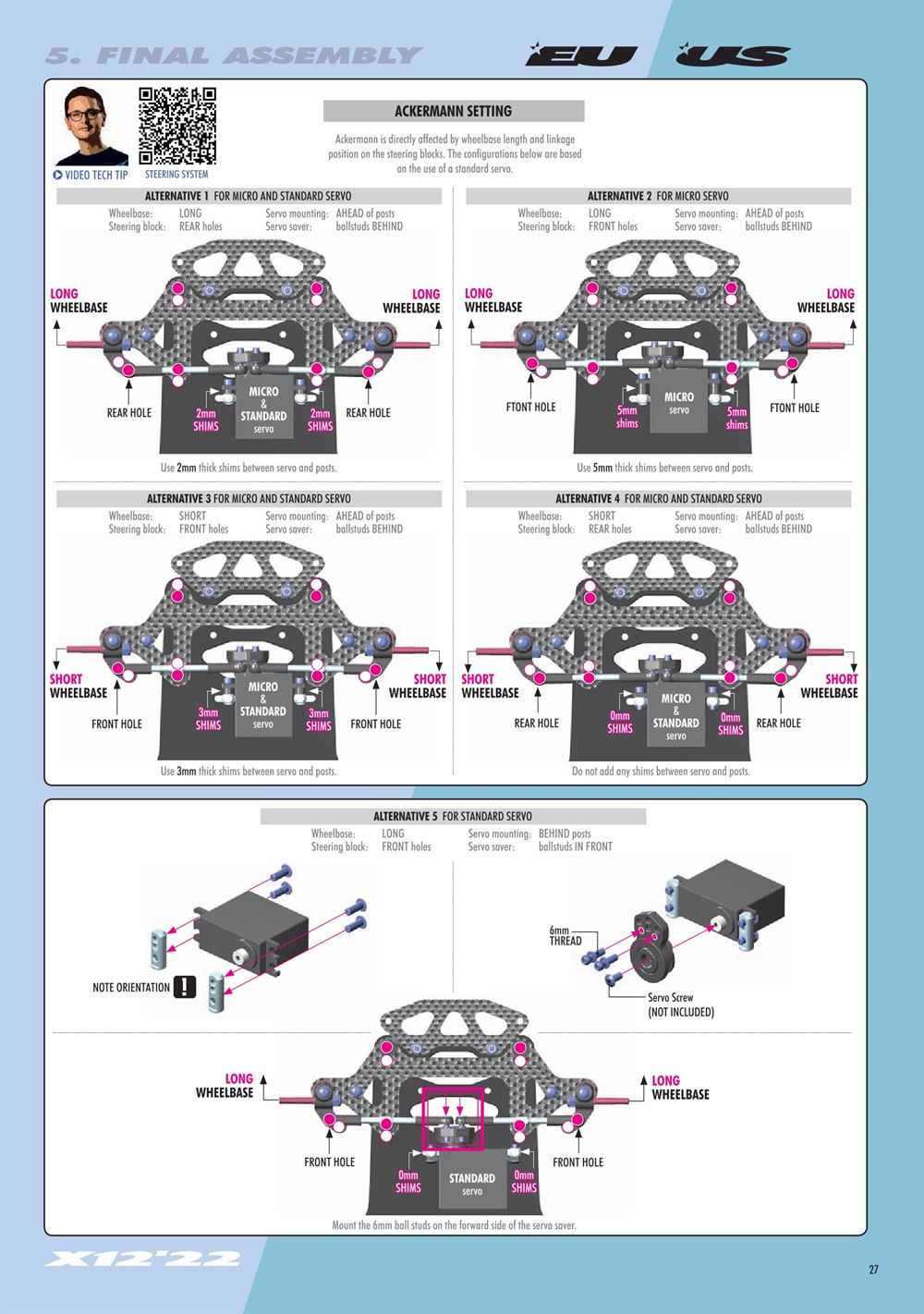 Xray - X12 2022 EU Specs (X12'22 EU) - Manual - Page 27