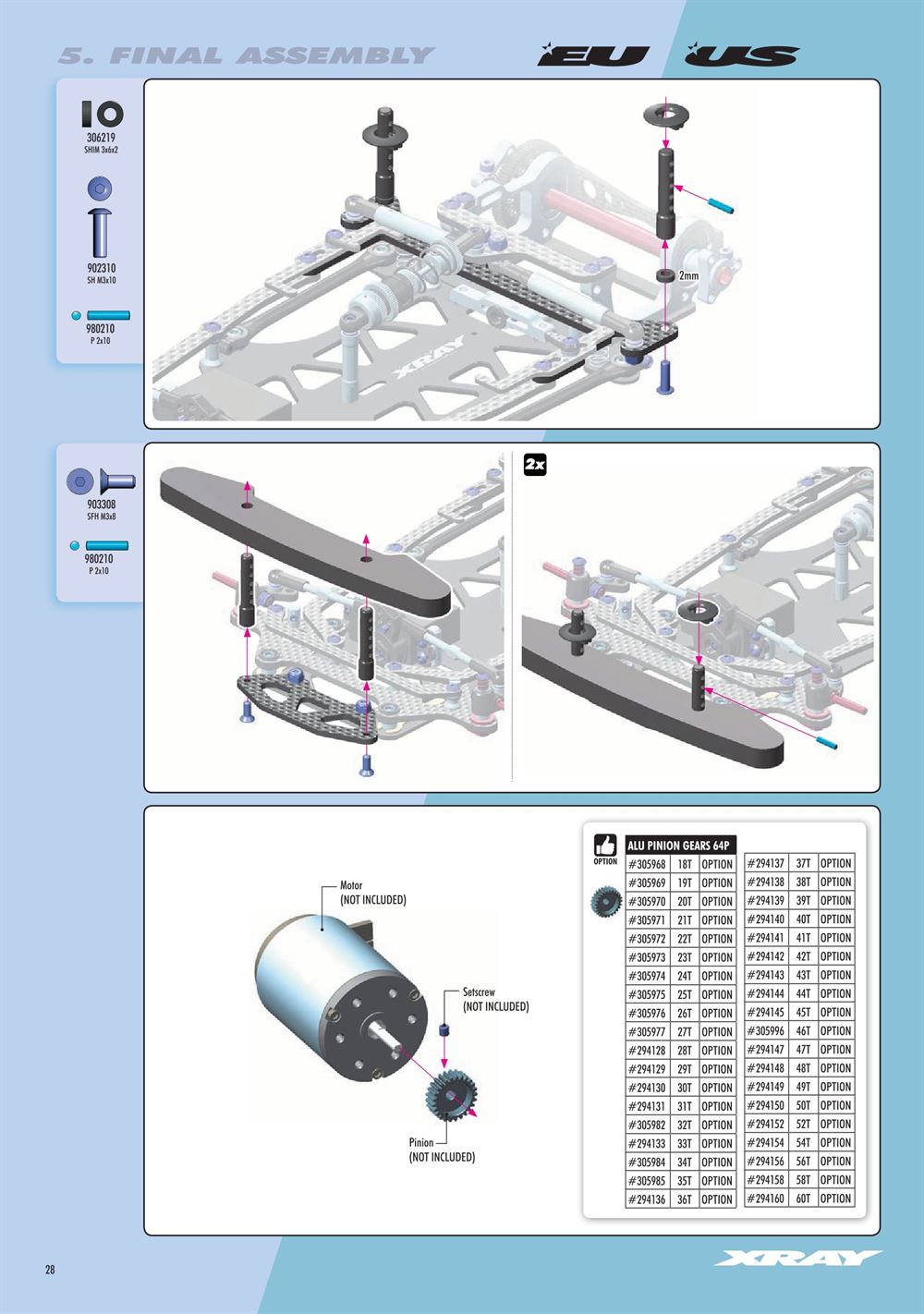 Xray - X12 2022 EU Specs (X12'22 EU) - Manual - Page 28