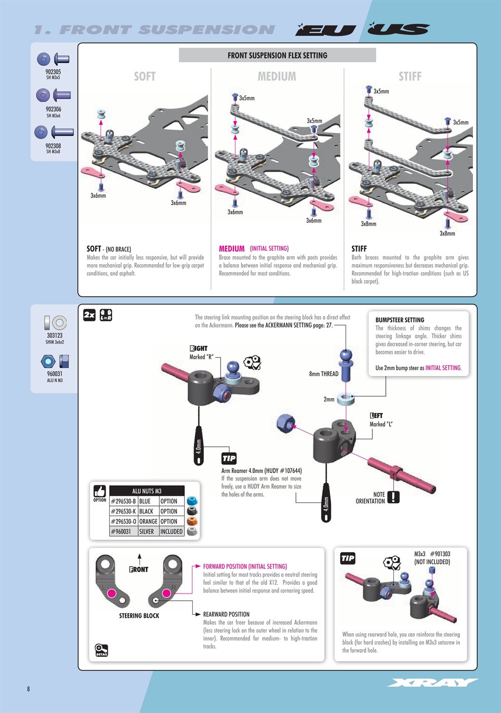 Xray - X12 2023 EU Specs (X12'23 EU) - Manual - Page 8