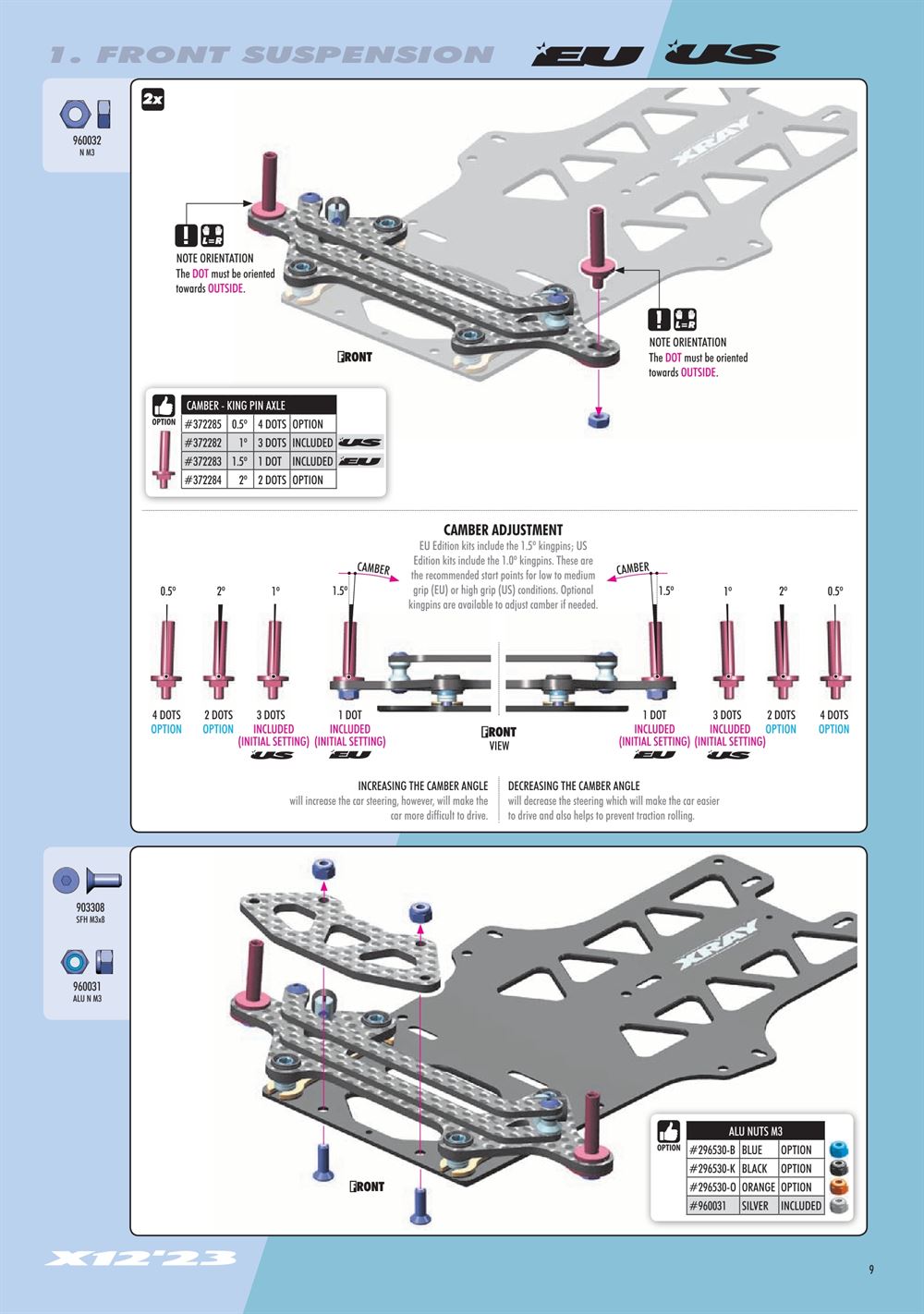 Xray - X12 2023 EU Specs (X12'23 EU) - Manual - Page 9