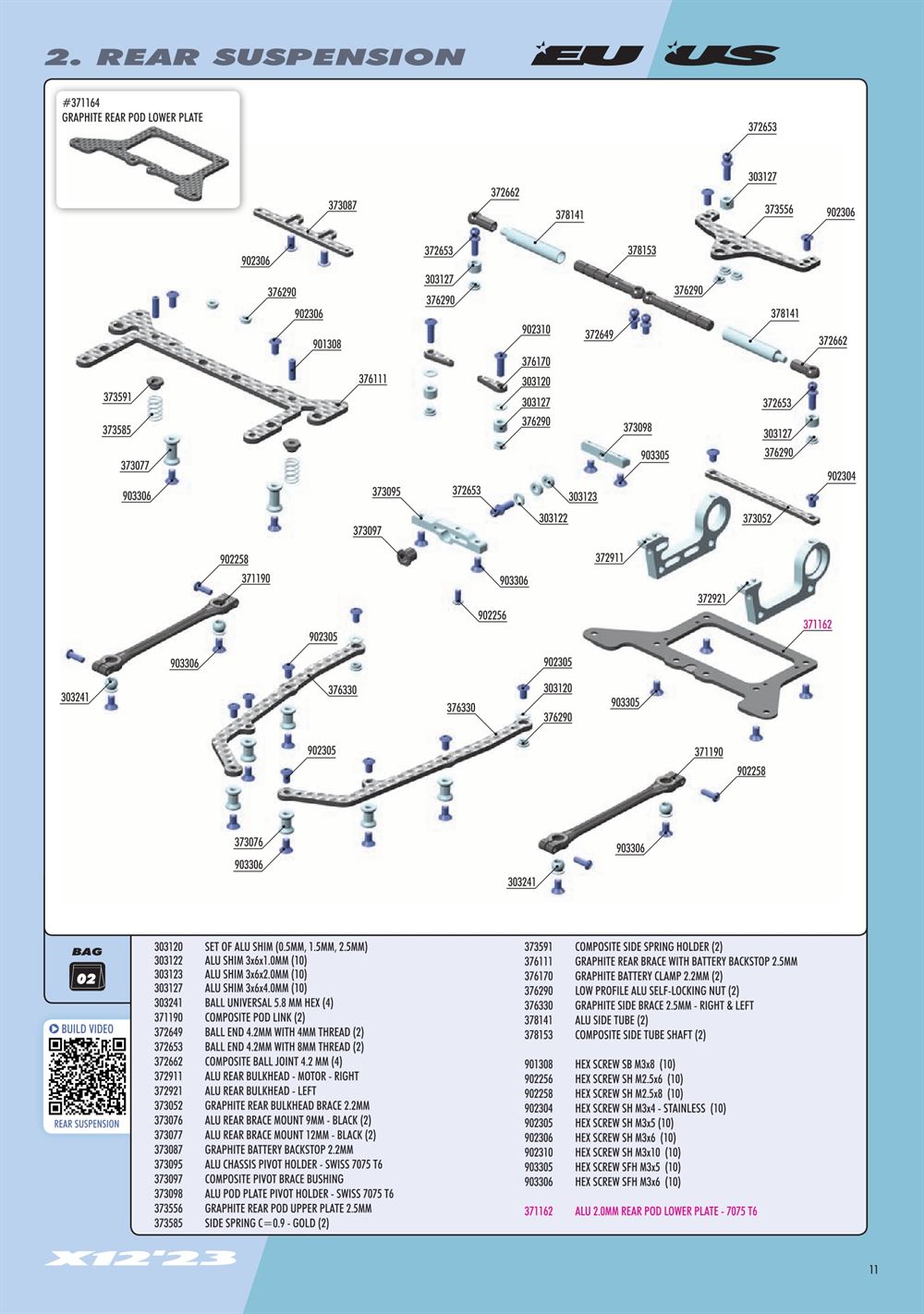 Xray - X12 2023 EU Specs (X12'23 EU) - Manual - Page 11