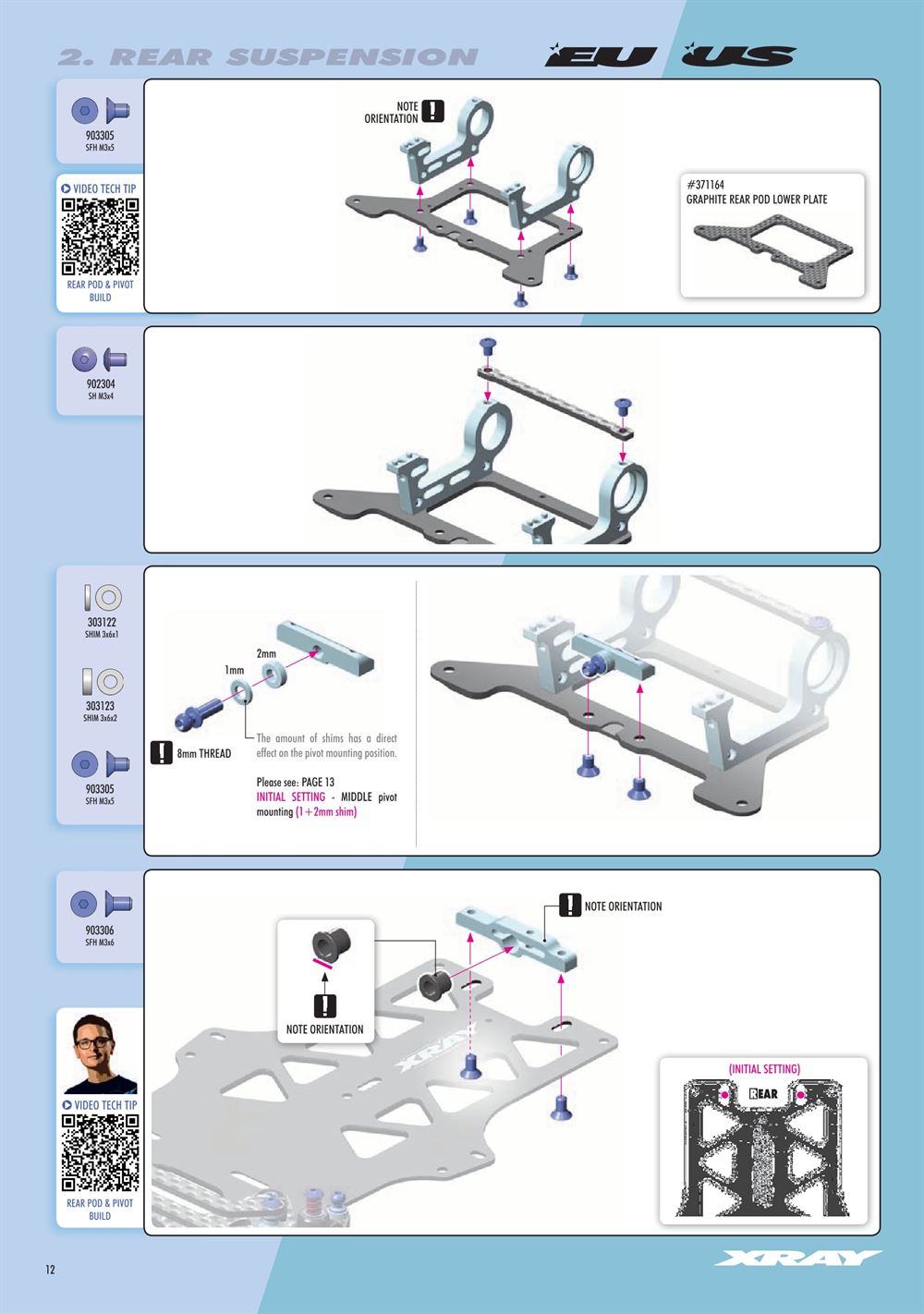 Xray - X12 2023 EU Specs (X12'23 EU) - Manual - Page 12