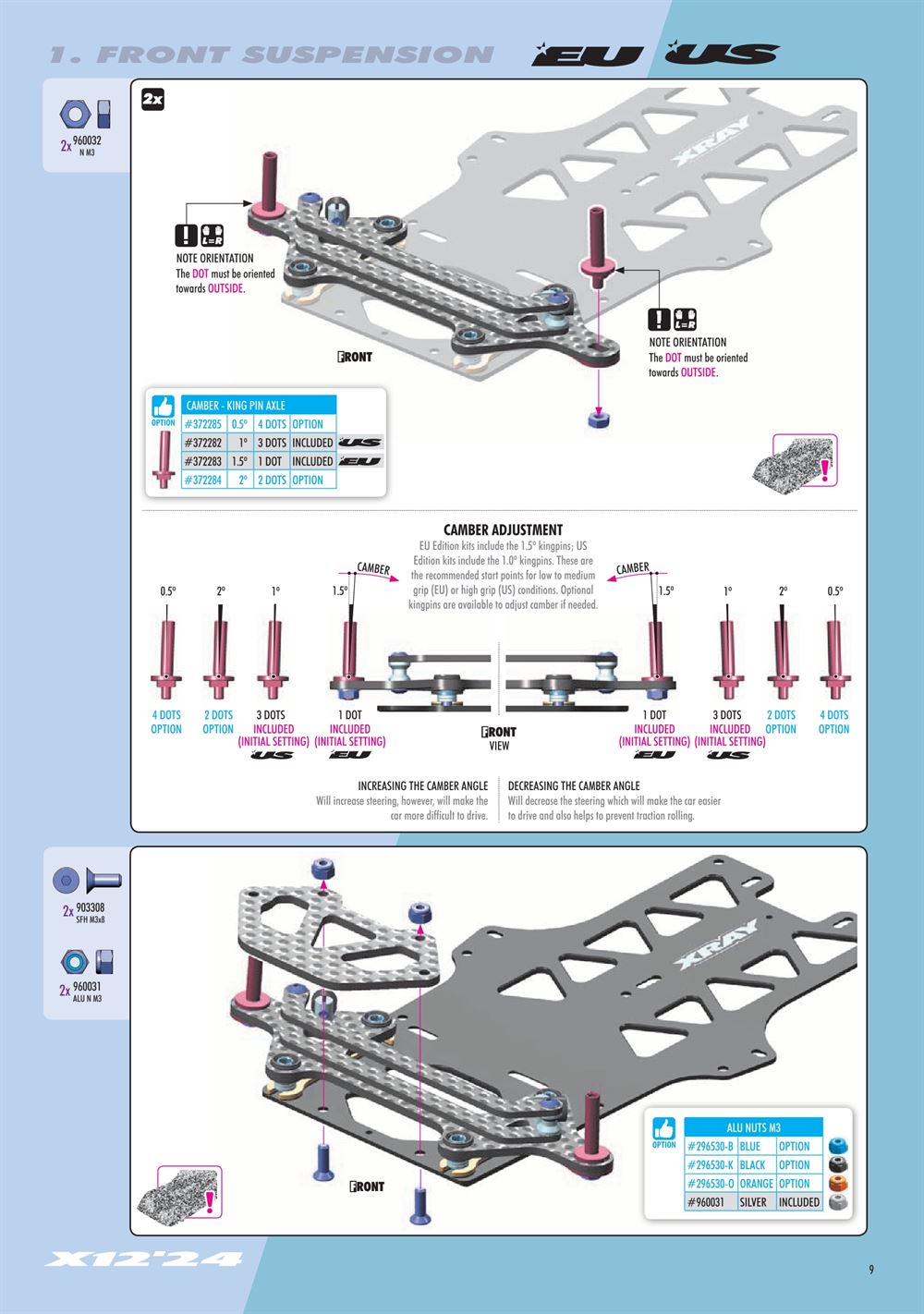 Xray - X12 2024 EU Specs (X12'24 EU) - Manual - Page 9