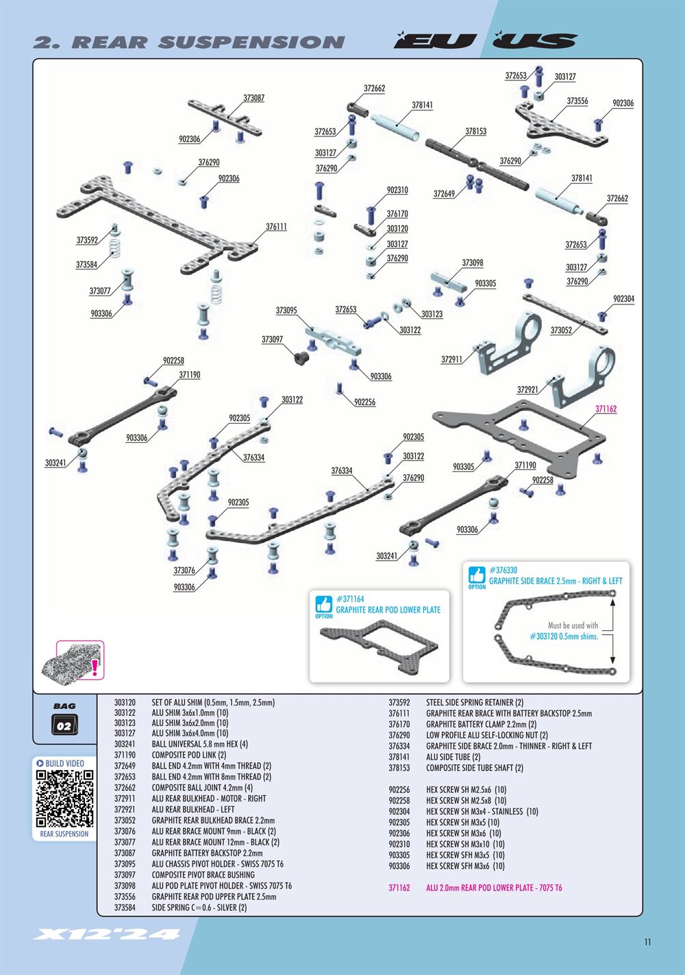 Xray - X12 2024 EU Specs (X12'24 EU) - Manual - Page 11