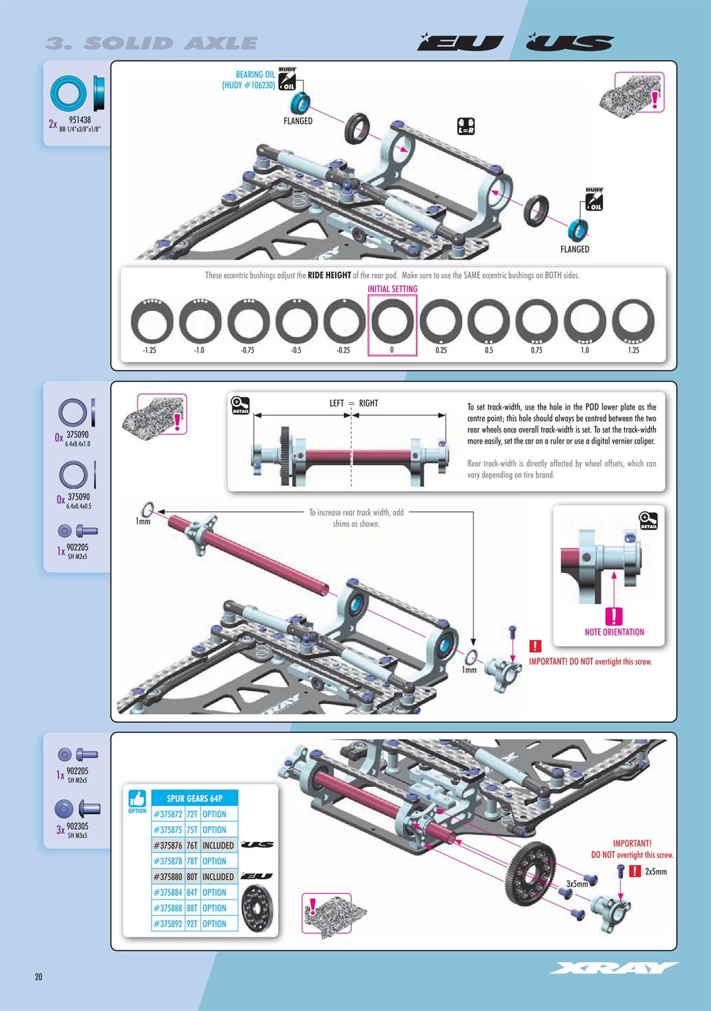 Xray - X12 2024 EU Specs (X12'24 EU) - Manual - Page 20