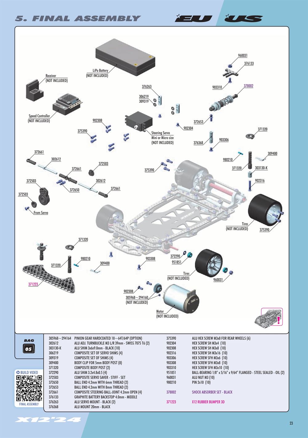 Xray - X12 2024 EU Specs (X12'24 EU) - Manual - Page 23