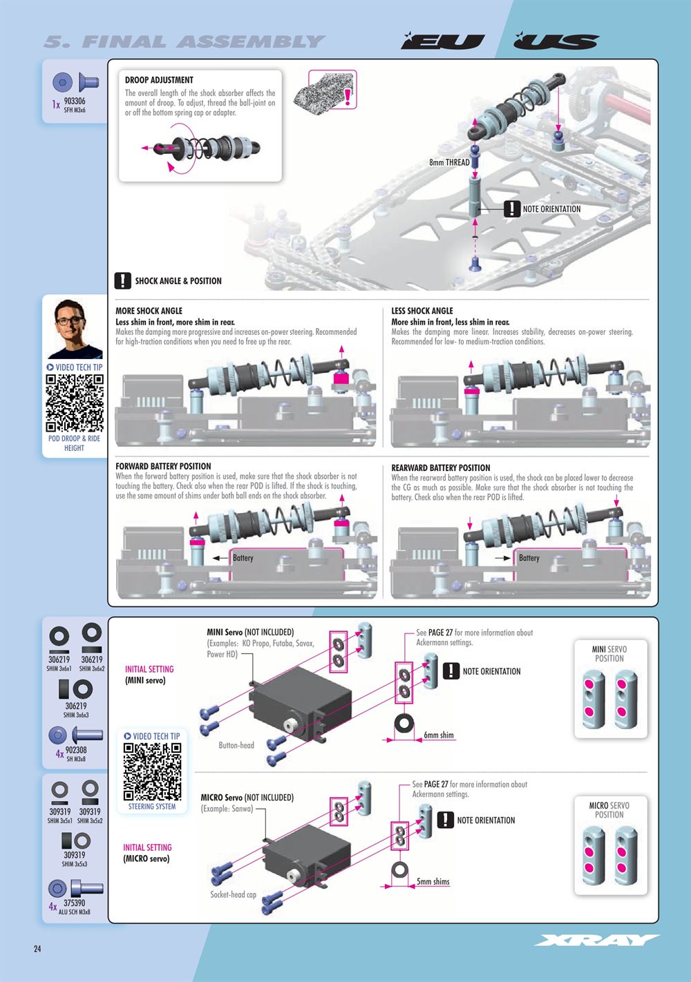 Xray - X12 2024 EU Specs (X12'24 EU) - Manual - Page 24