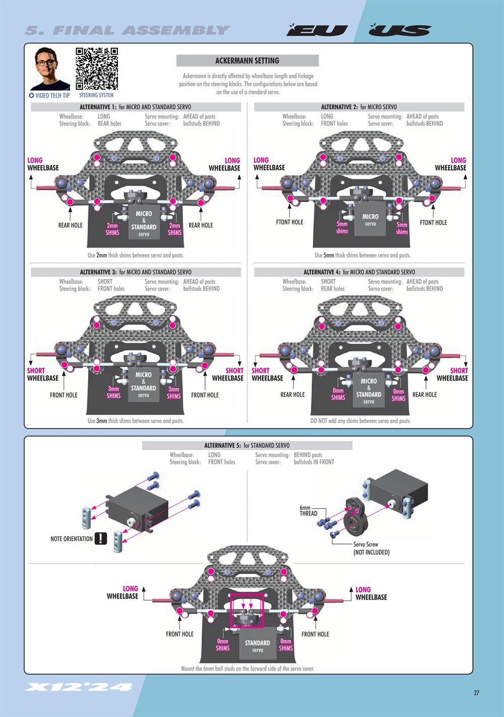 Xray - X12 2024 EU Specs (X12'24 EU) - Manual - Page 27