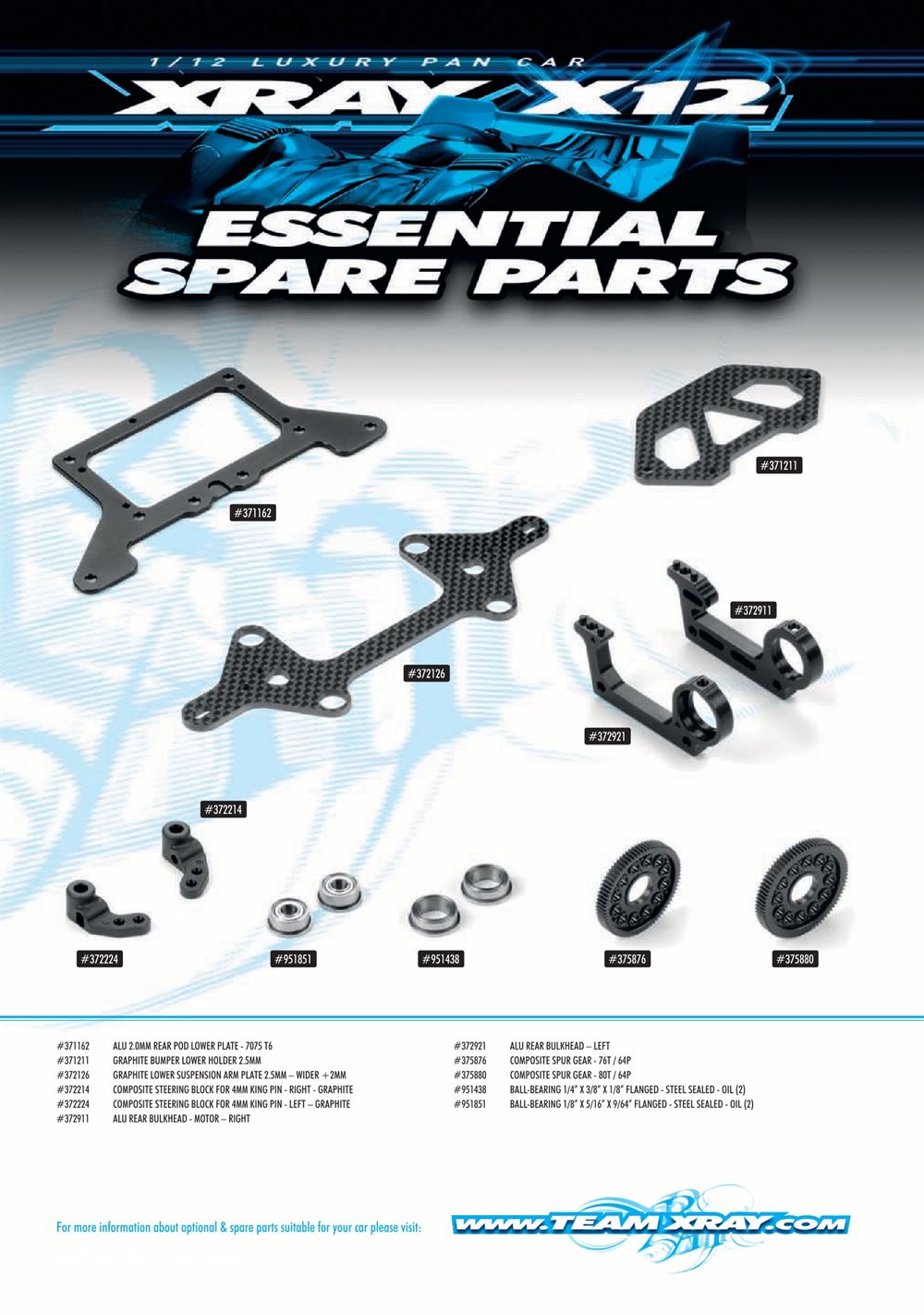 Xray - X12 2024 EU Specs (X12'24 EU) - Manual - Page 33