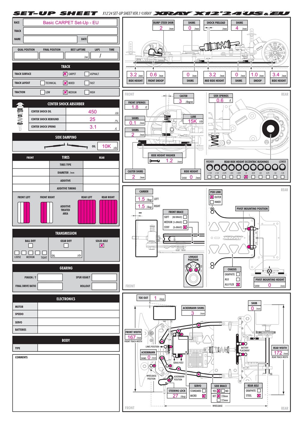 Xray - X12 2024 EU Specs (X12'24 EU) - Manual - Page 34