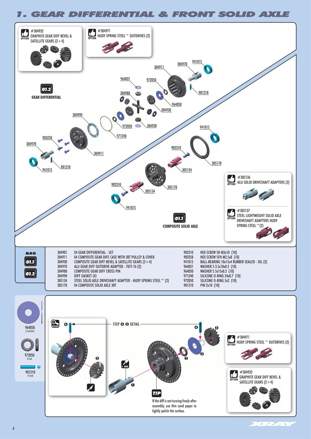Xray - X4 2022 (X4'22) - Manual - Page 6