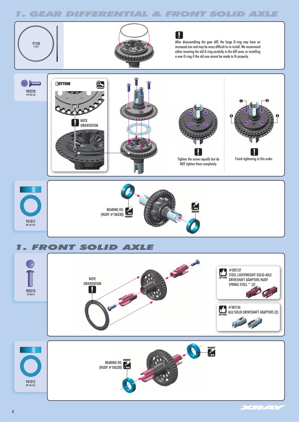 Xray - X4 2022 (X4'22) - Manual - Page 8