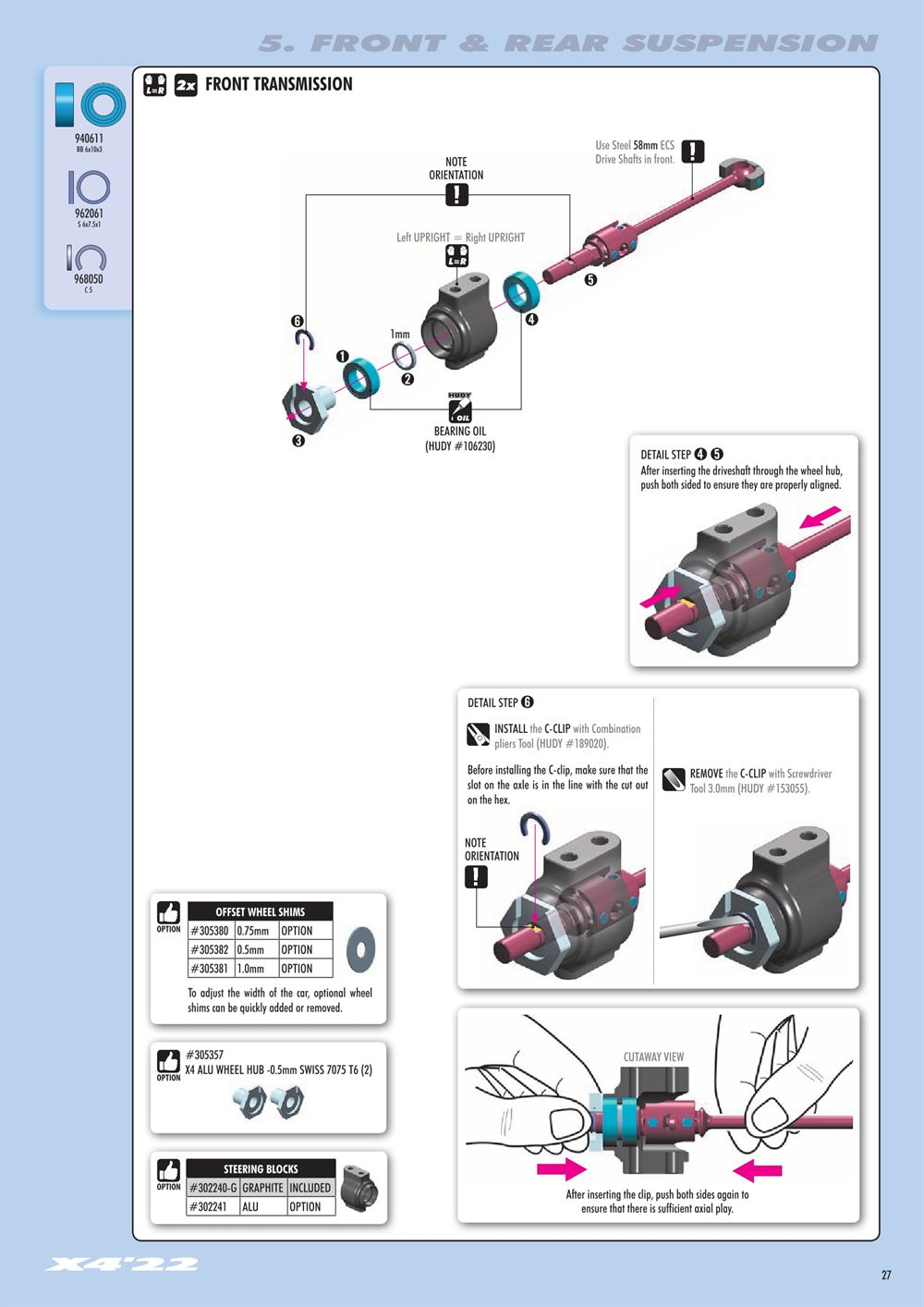 Xray - X4 2022 (X4'22) - Manual - Page 27