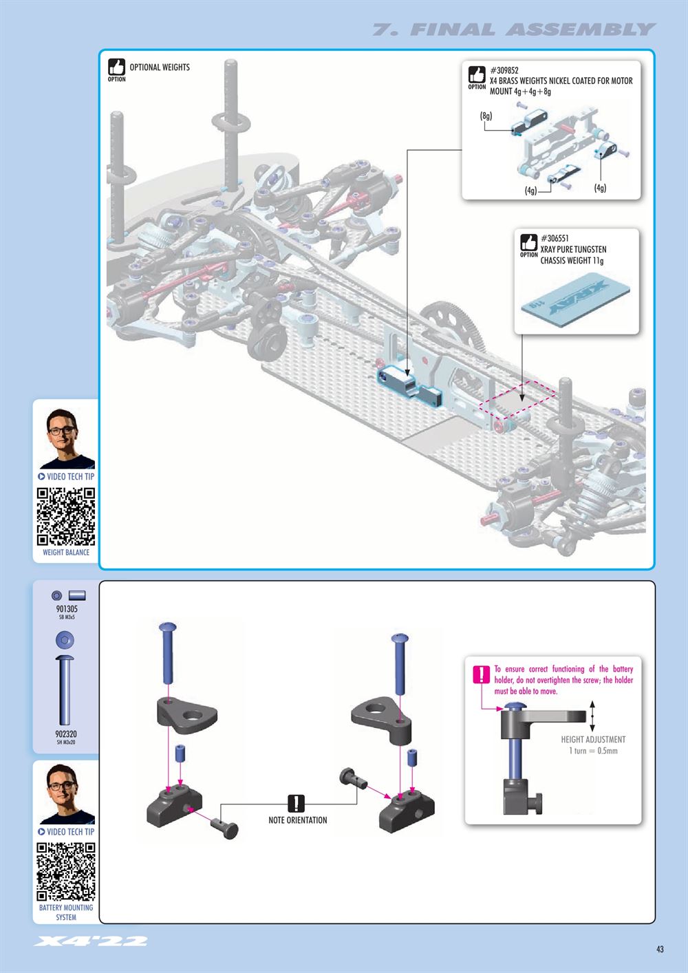 Xray - X4 2022 (X4'22) - Manual - Page 43
